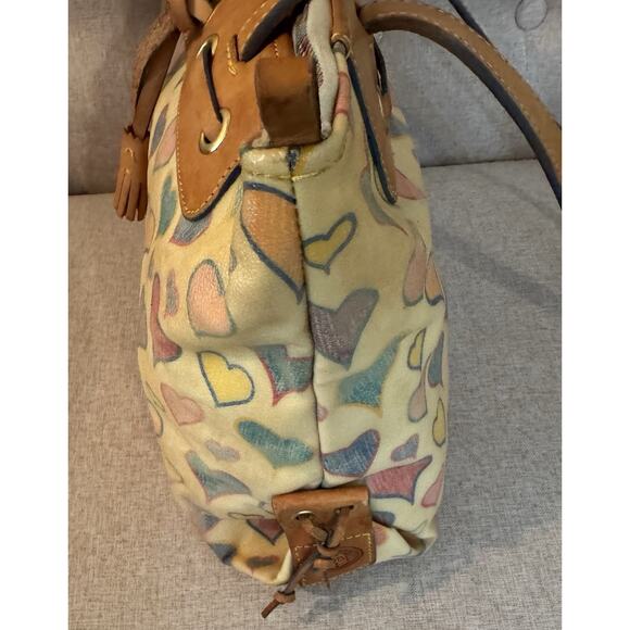 VINTAGE DOONEY & BOURKE Sweetheart Collection Scribble Heart Charm Shoulder Bag - Picture 8 of 16